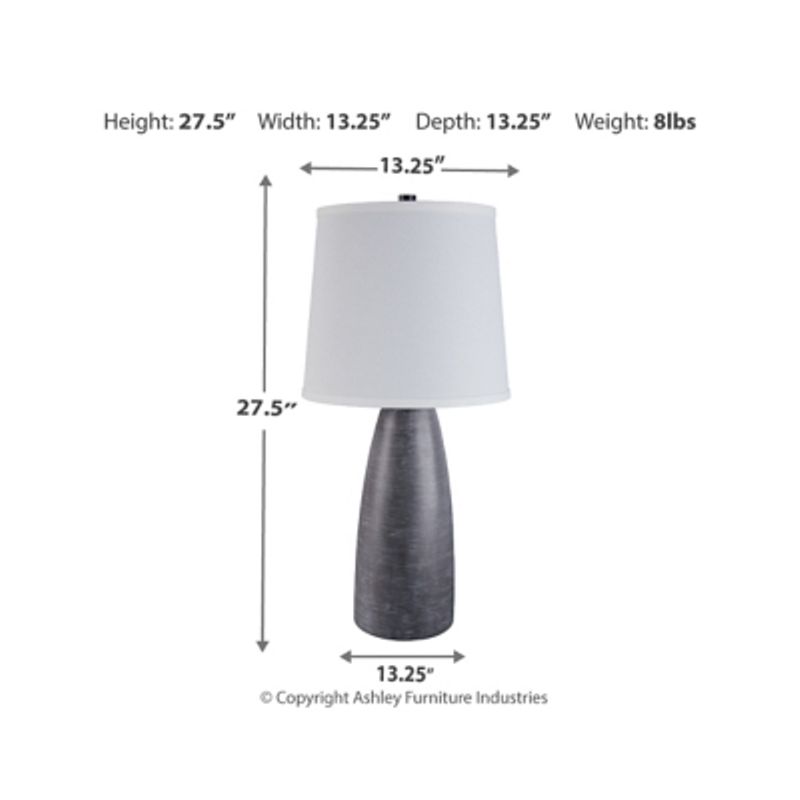 Gray Shavontae Poly Table Lamp (2/CN)