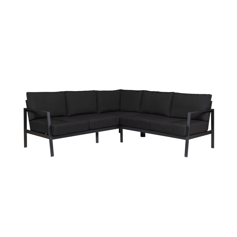Albin Aluminum Outdoor Sectional Black
