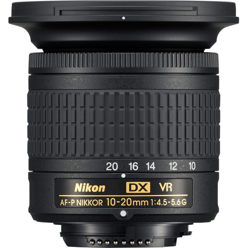 Nikon - AF-P DX NIKKOR 10-20mm f/4.5-5.6G VR Wide-Angle Zoom Lens for APS-C F-mount cameras - Black
