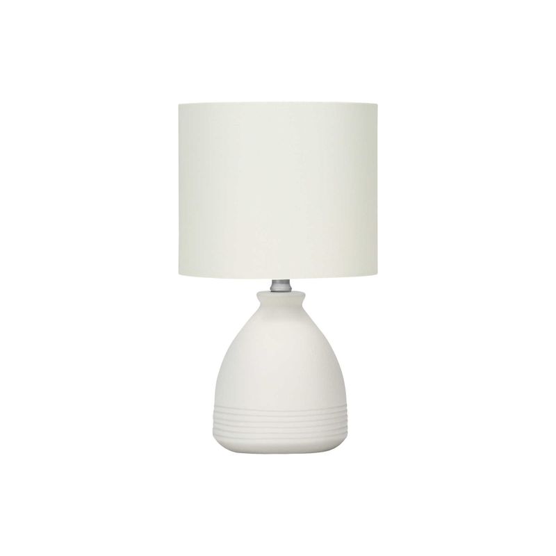 Lighting - 17"H Table Lamp Cream Ceramic / Ivory Shade