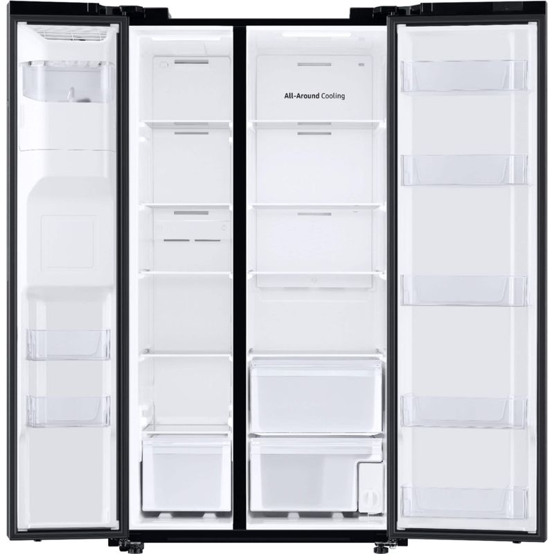 Samsung - 27.4 cu. ft. Side-by-Side Refrigerator with Large Capacity - Black Stainless Steel