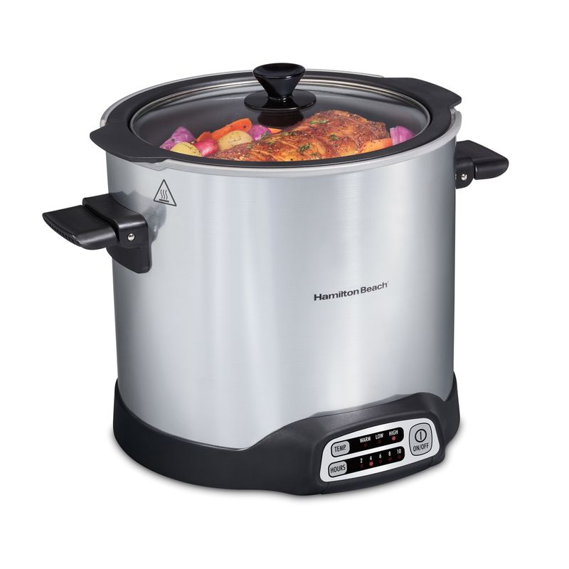 Hamilton Beach - 10qt Sear & Cook Stockpot Slow Cooker Silver