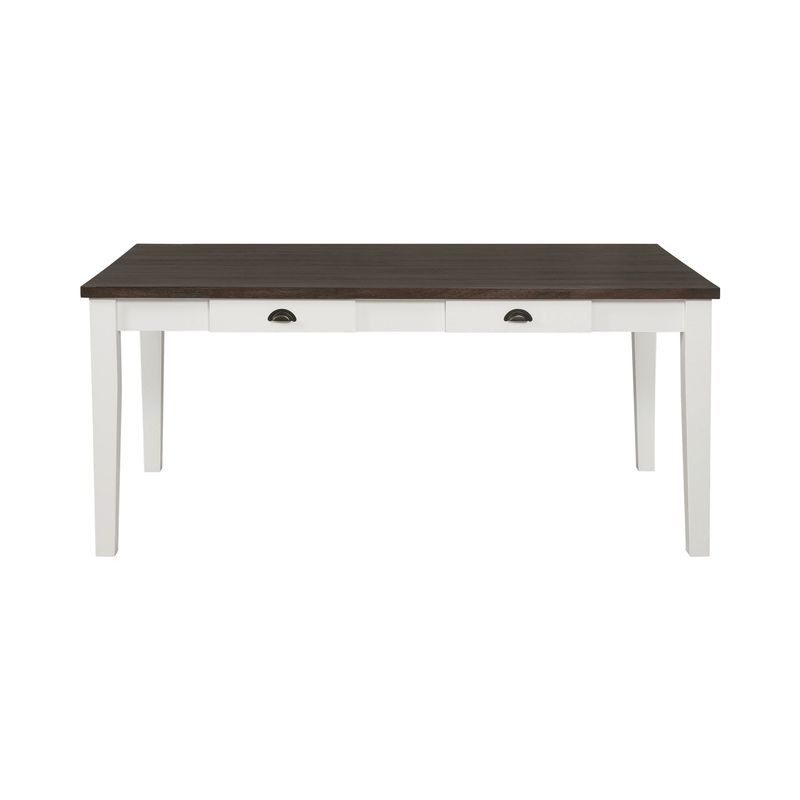 4-drawer Dining Table Espresso and Antique White