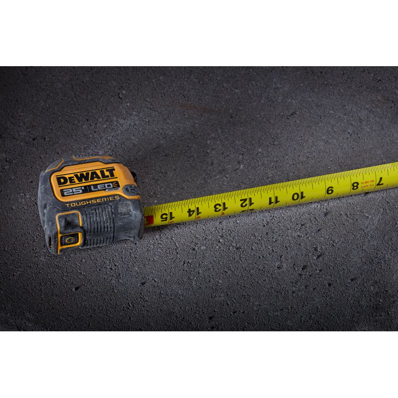 DeWalt - TOUGHSERIES 25ft Lighted Tape Measure