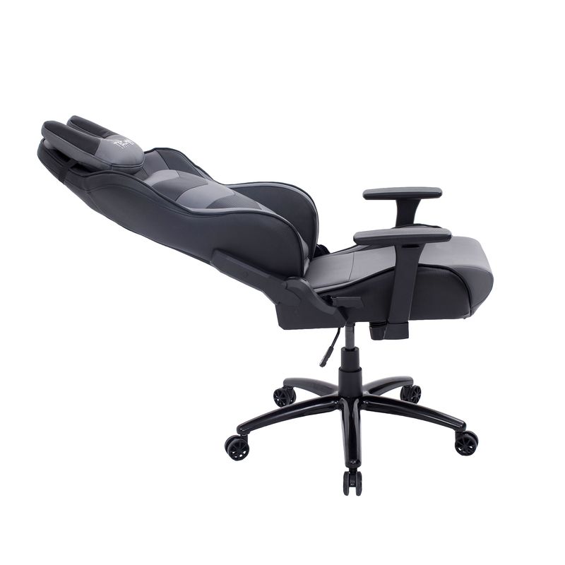 Ergonomic High Back Racer Style Video Gaming Chair, Grey/Black