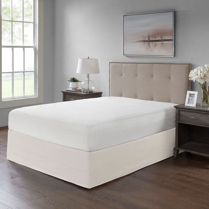 Ivory Simple Fit Wrap Around Adjustable Bedskirt One Size