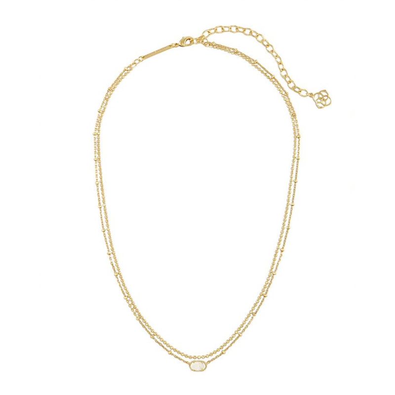 Kendra Scott Emilie Multi Strand Necklace (Gold/Iridescent Drusy)