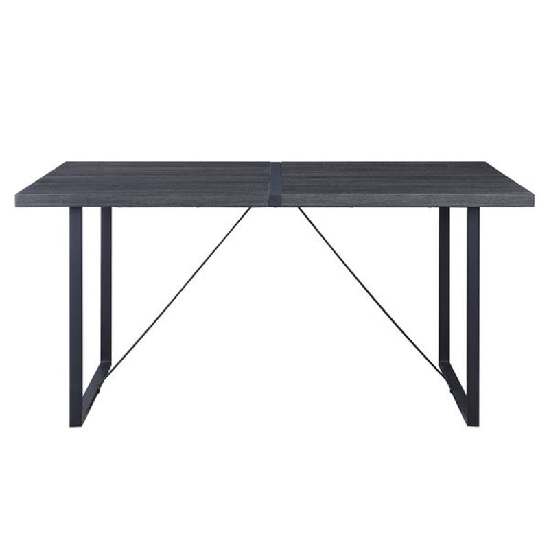 ACME Nakula Dining Table, Gray Oak & Black Finish