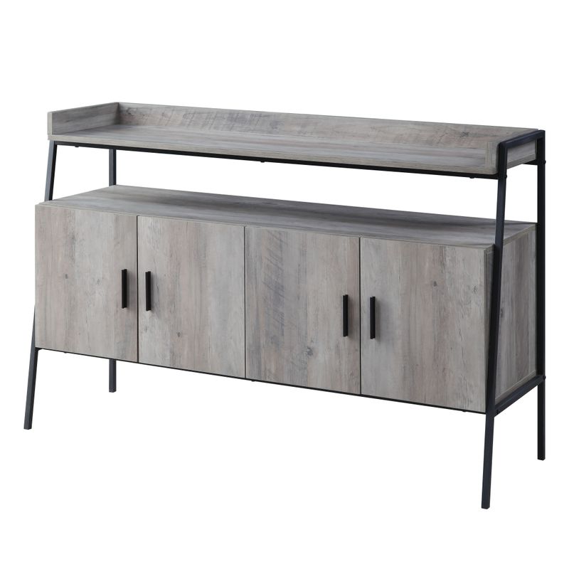 ACME Samiya TV Stand, Gray Oak & Black Finish