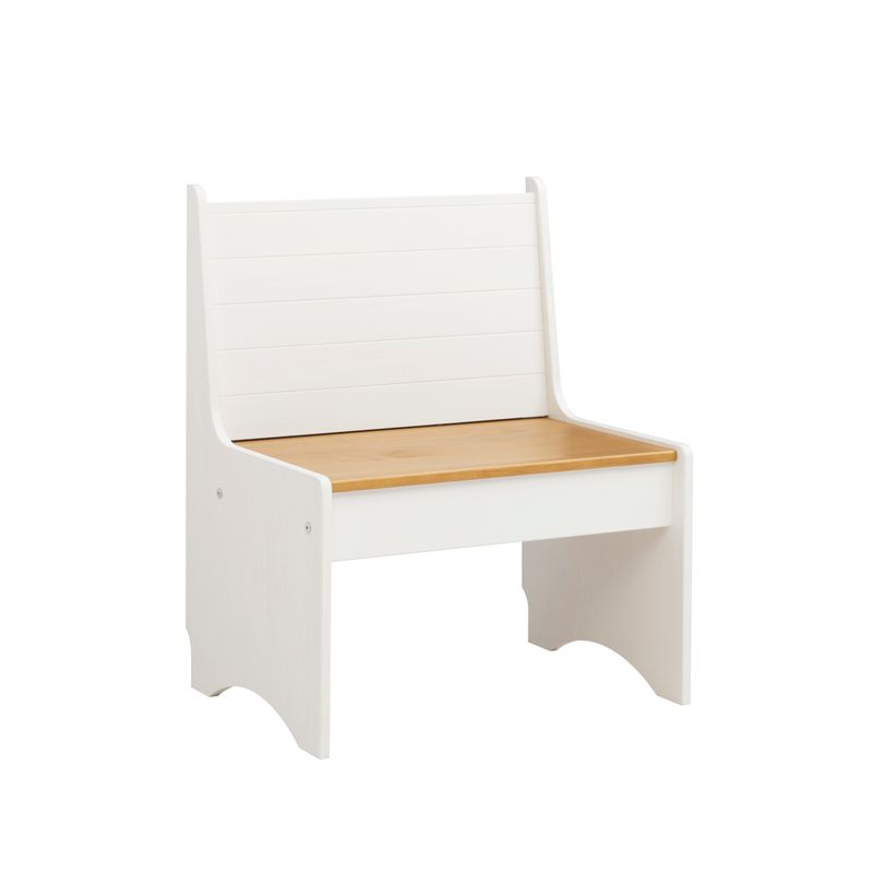 Pierce Small Back Rest Bench Honey White