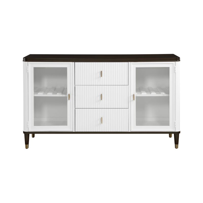 ACME Carena Server in White & Brown Finish