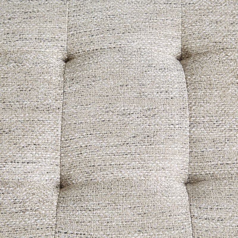 Ivory Highland Tufted Accent Bench with Shelf