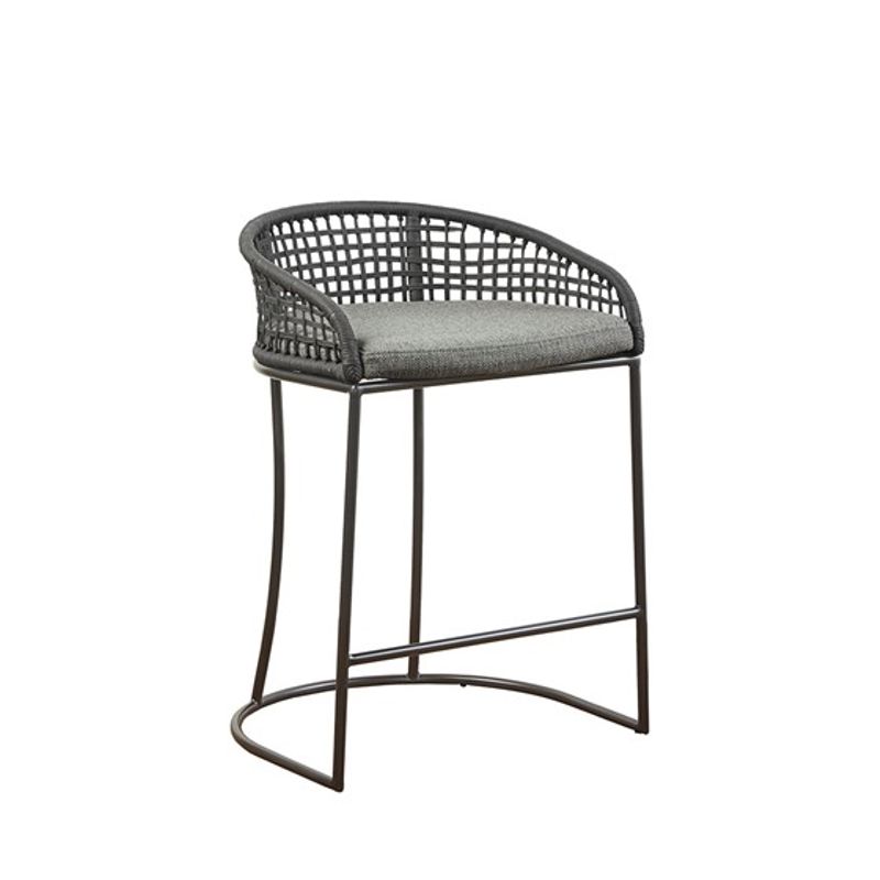 Dark Gray Hermosa Woven Counter Stool 25"