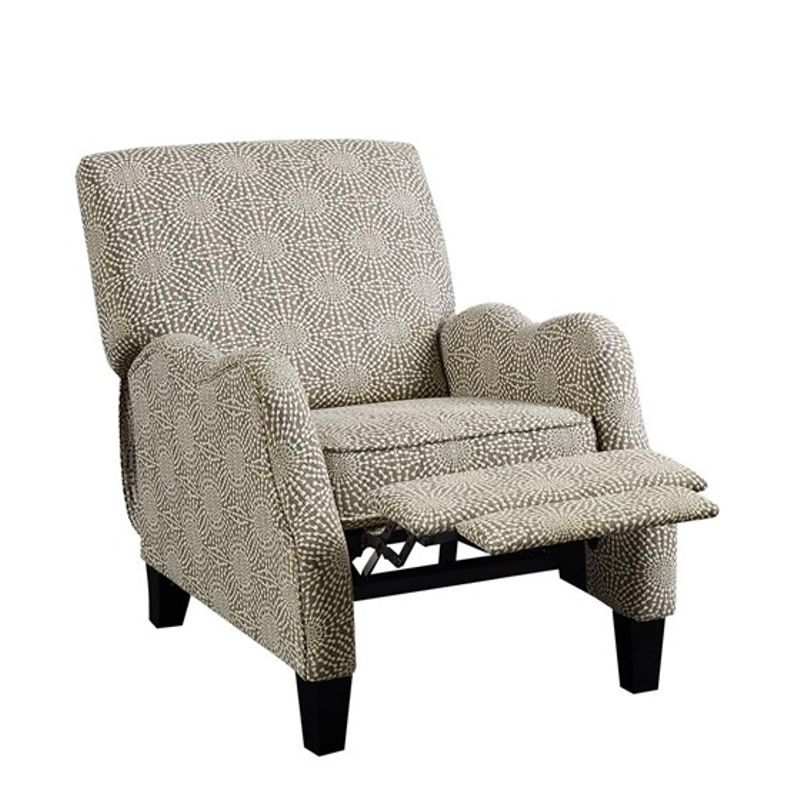 Beige Multi Hoffman Push Back Recliner