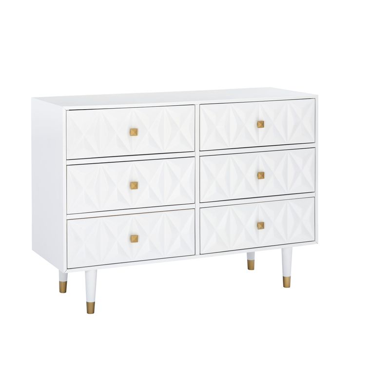 Lynhaven Six Drawer Dresser White