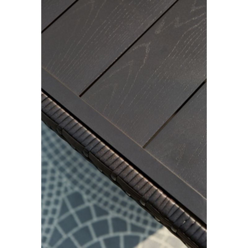 Dark Brown/Beige Easy Isle Rectangular Multi-Use Table