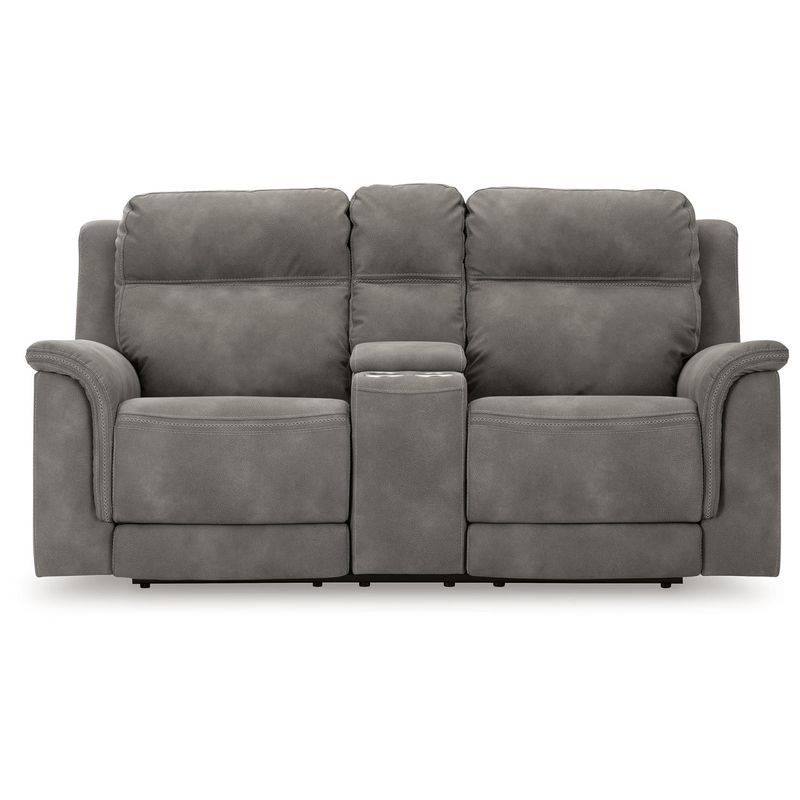 Next-Gen DuraPella Power Reclining Loveseat/Console/Adjustable Headrest