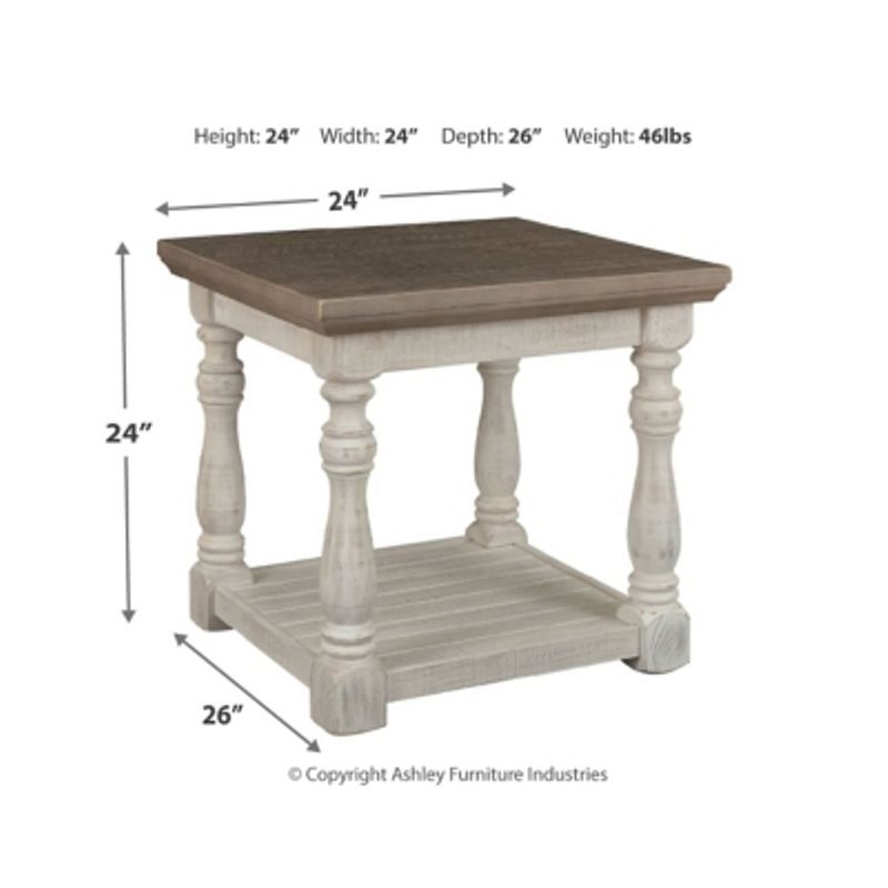 Gray/White Havalance Rectangular End Table