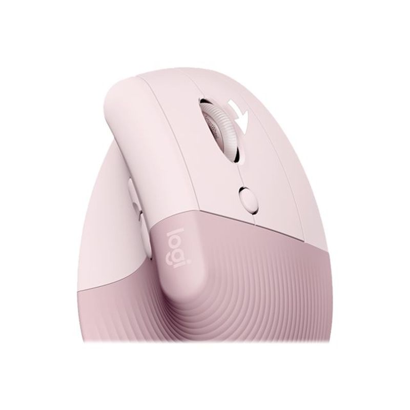 Logitech - Lift Vertical Wireless Optical Ergonomic Mouse with 4 Customizable Buttons - Wireless - Rose
