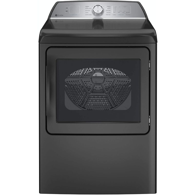 GE Profile - 7.4 Cu. Ft. Smart Electric Dryer with Sanitize Cycle and Sensor Dry - Diamond Gray