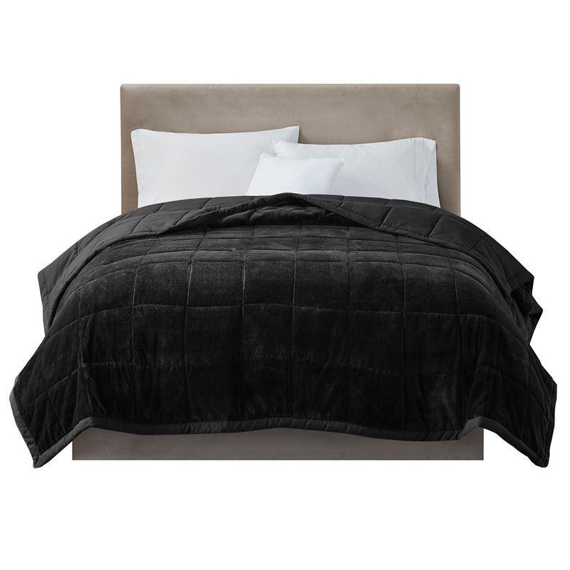 Black Coleman Reversible HeiQ Smart Temperature Down Alternative Blanket Twin/Twin XL