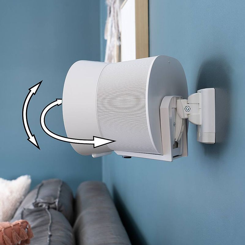 SANUS Elite - Adjustable Speaker Wall Mount for Sonos Era 100 and Era 300 Speakers - Pair - White