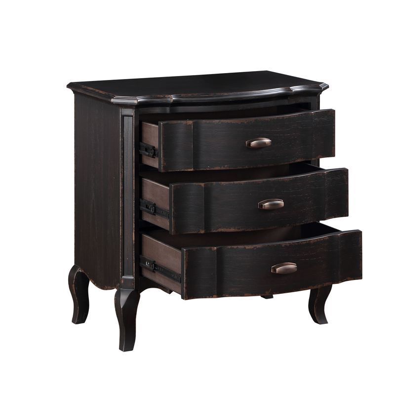 ACME Chelmsford Nightstand, Black Antique Finish