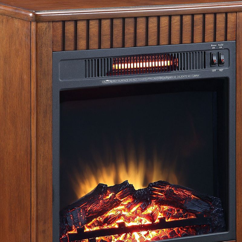 ACME Hamish Fireplace, Walnut Finish