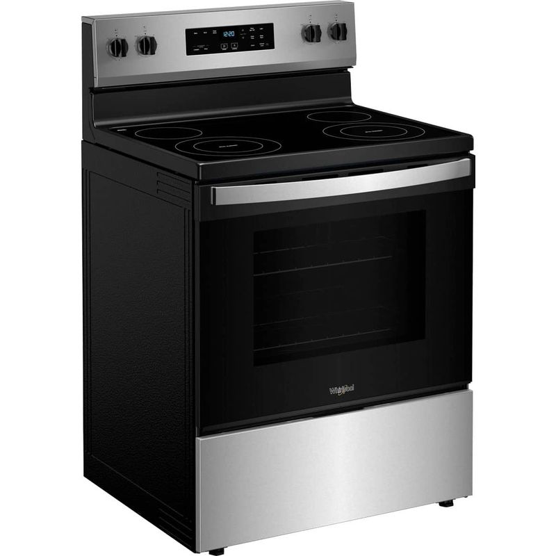 Whirlpool - 5.3 Cu. Ft. Freestanding Electric Range with Cooktop Flexibility - Stainless Steel