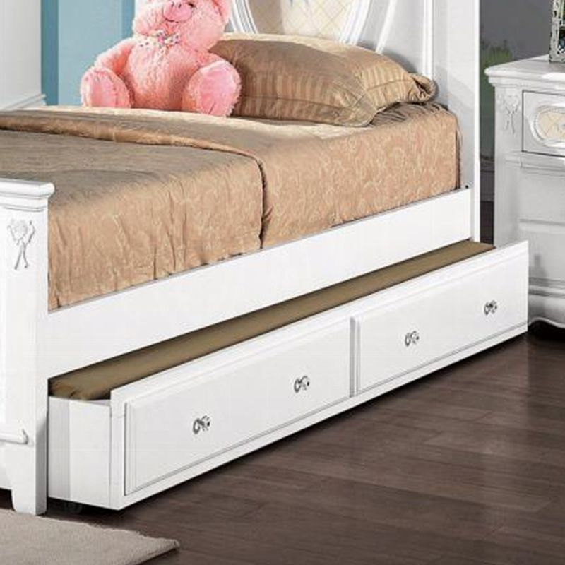 ACME Flora Trundle(Twin ), White Finish