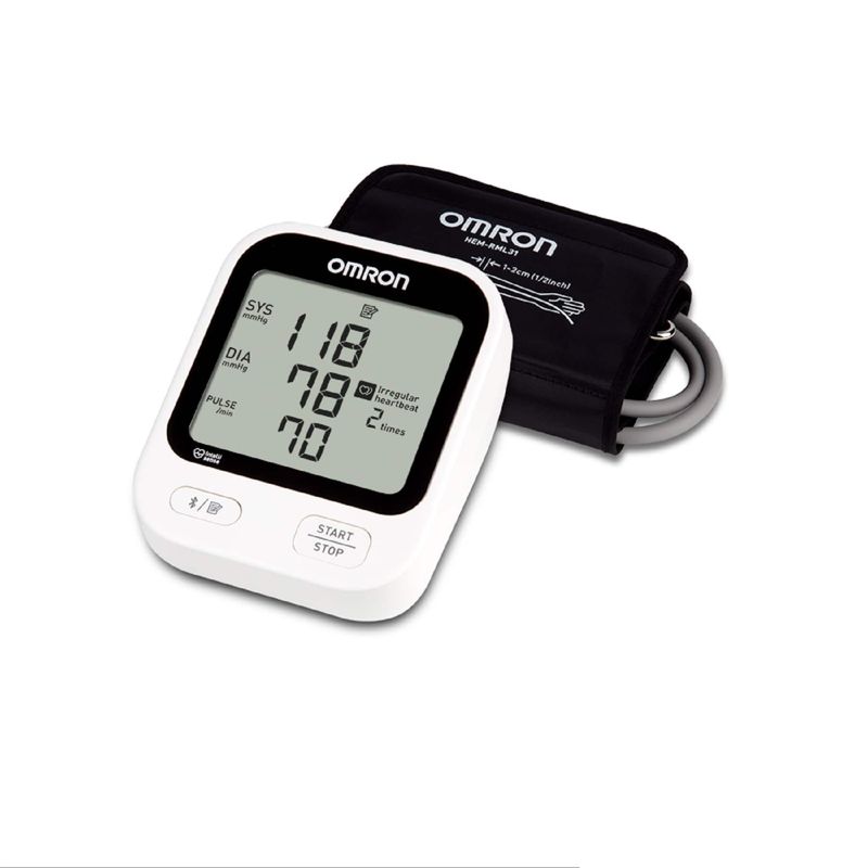 OMRON 5 Series Blood Pressure Monitor (BP7255), Upper Arm Cuff, Digital Bluetooth Blood Pressure Machine - White