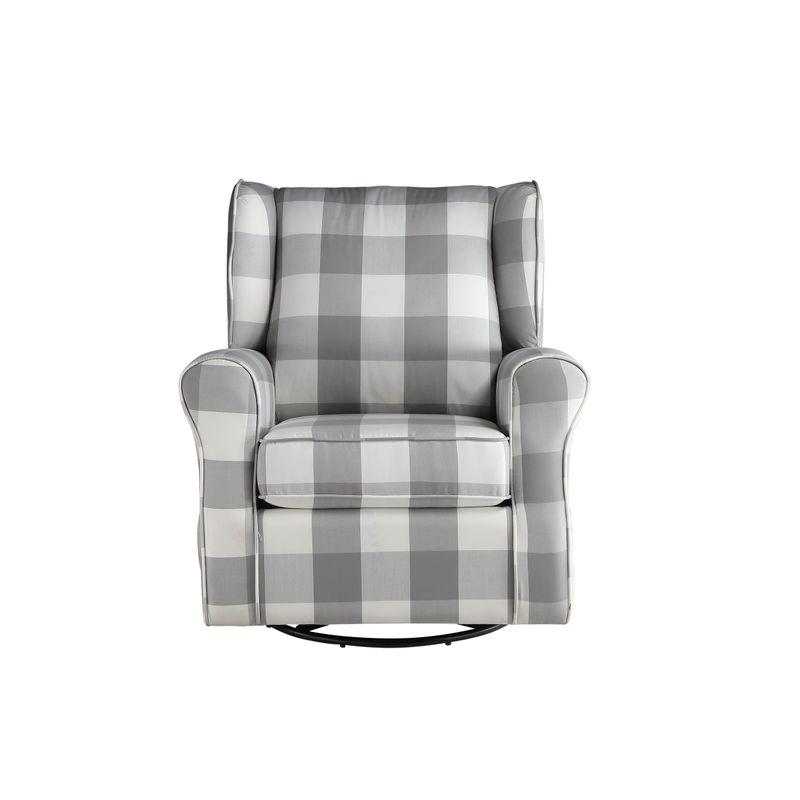 ACME Patli Swivel Chair w/Glider, Gray Fabric