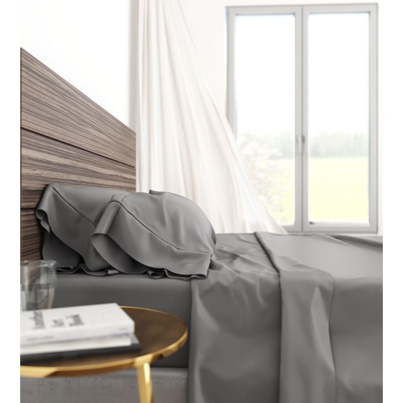 FlexSleep Bamboo Cotton Grey Sheets Twin XL