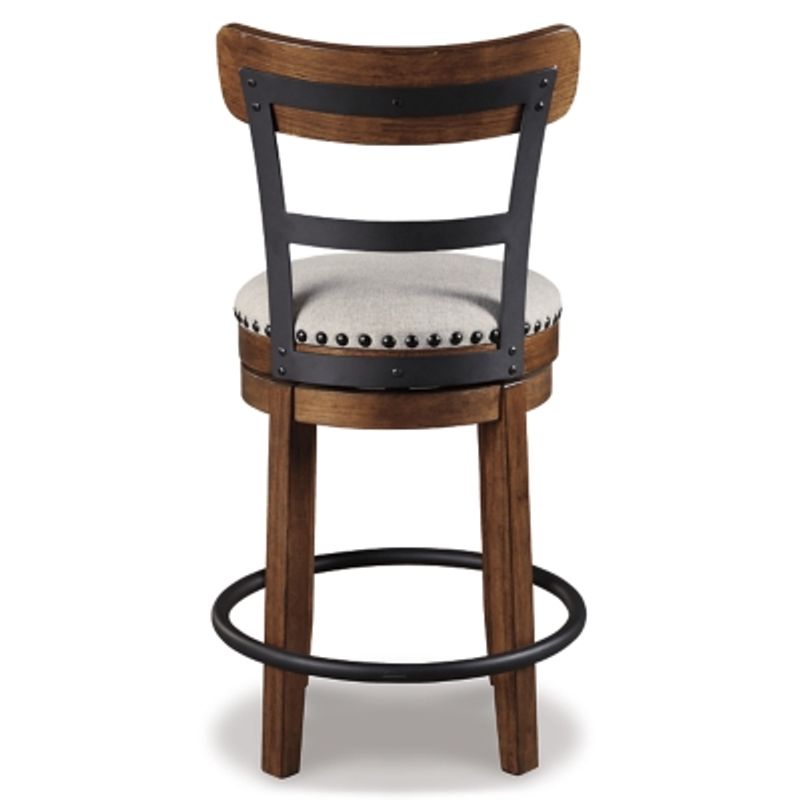 Brown Valebeck Upholstered Swivel Barstool (1/CN)