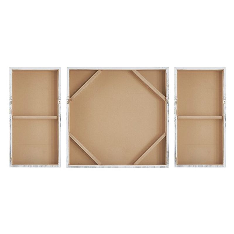 Blue Midst Forest Gold Foil Triptych 3-piece Canvas Wall Art Set