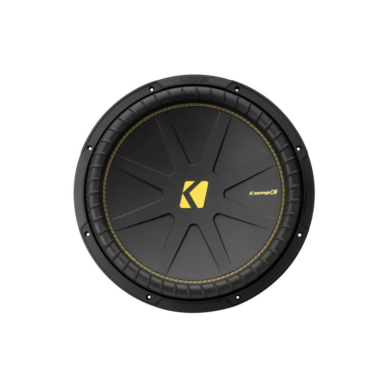 KICKER - CompC 15" Single-Voice-Coil 4-Ohm Subwoofer - Black