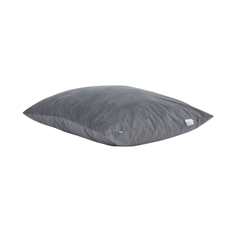 Sealy&reg; Ettie Velour Grey Memory Foam Bean Bag Pillow