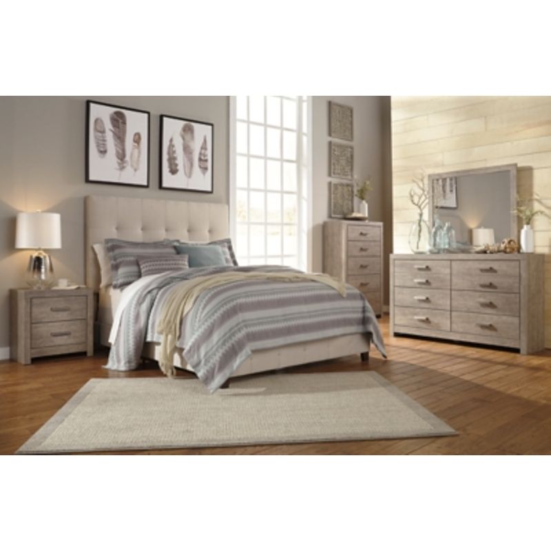 Beige Dolante Queen Upholstered Bed