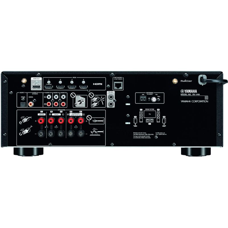 Yamaha - RX-V4A 5.2-channel AV Receiver with 8K HDMI and MusicCast - Black