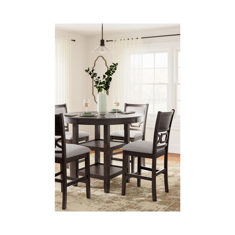 Langwest Counter Height Dining Table and 4 Barstools (Set of 5)