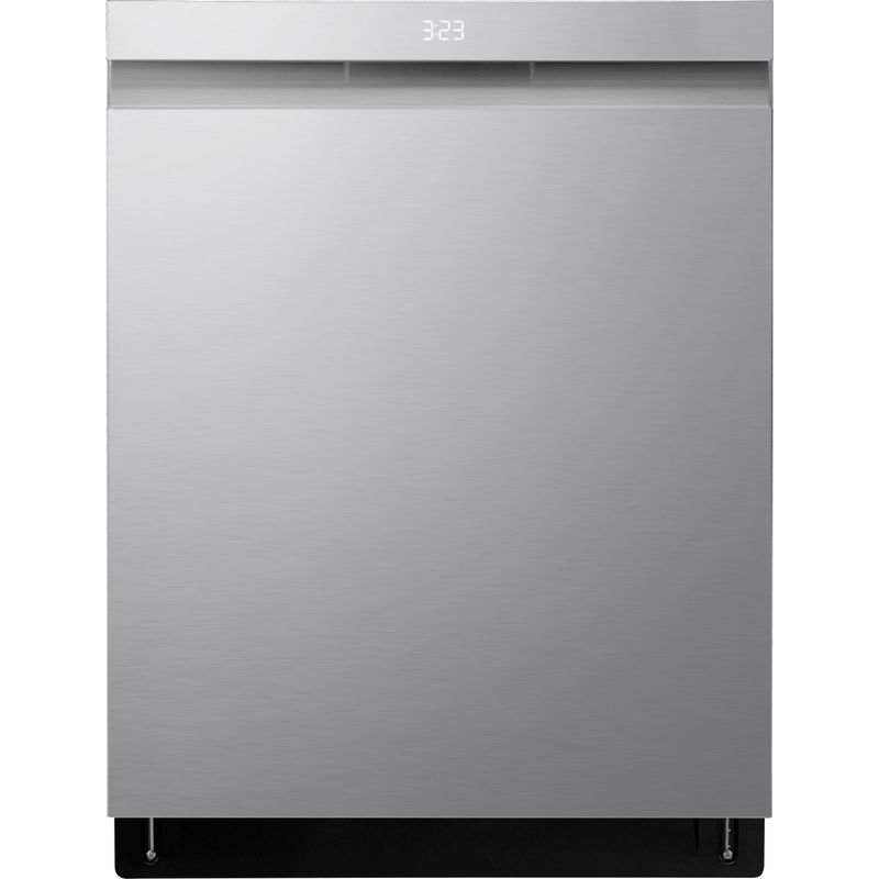 LG - 24" Top Control Smart Built-In Stainless Steel Tub Dishwasher with 3rd Rack, QuadWash Pro and 42dba - PrintProof Stainless steel