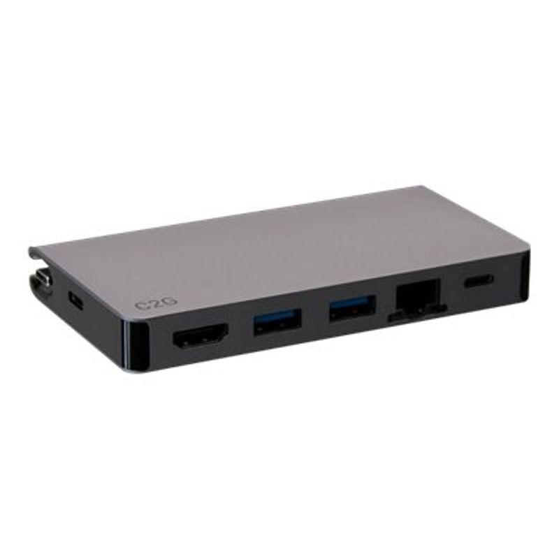 C2G USB C Docking Station with 4K HDMI USB Ethernet and USB C - Power Delivery up to 100W - docking station - USB-C / Thunderbolt 3 - HDMI -