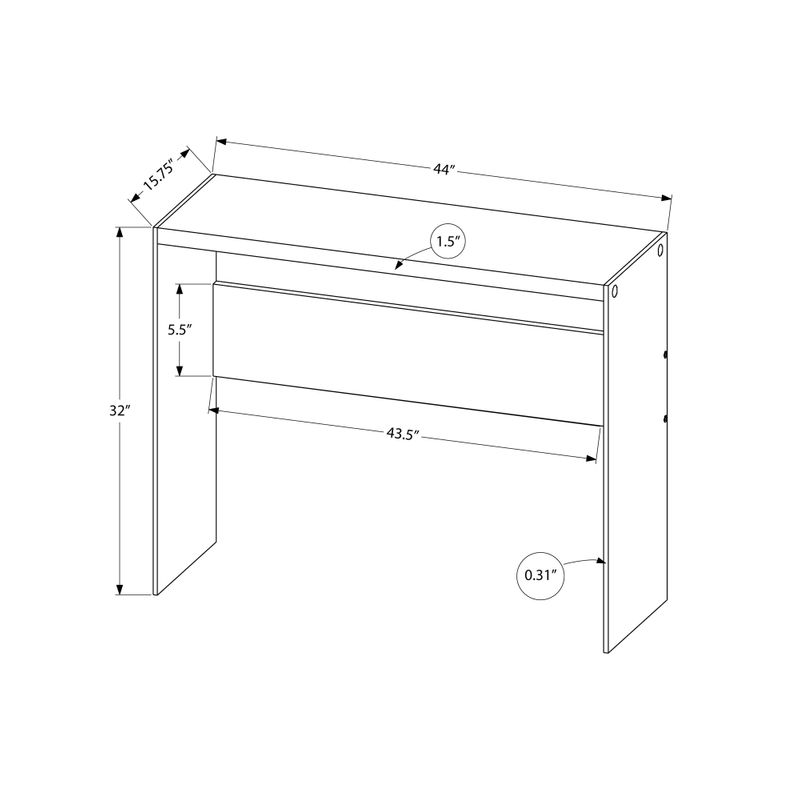 Accent Table/ Console/ Entryway/ Narrow/ Sofa/ Living Room/ Bedroom/ Tempered Glass/ Laminate/ Grey/ Clear/ Contemporary/ Modern