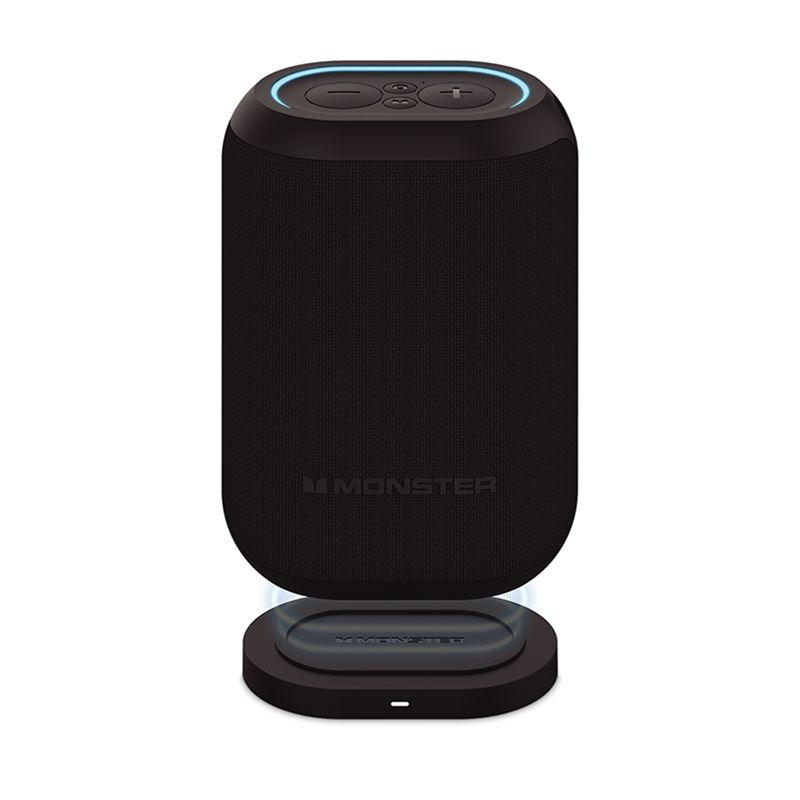 Monster - DNA One Portable Wireless Speaker w/ Qi Wireless Charger Black
