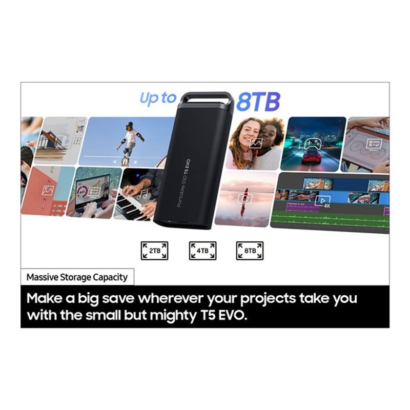 Samsung T5 Evo MU-PH2T0S - SSD - 2 TB - USB 3.2 Gen 1