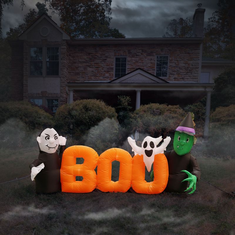 6.5-Ft. Wide Pre-lit Inflatable Boo Sign