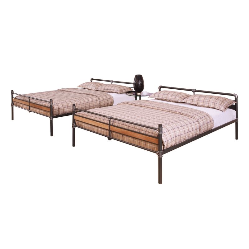 ACME Brantley II Bunk Bed (Q/Q), Sandy Black & Dark Bronze Hand-Brushed