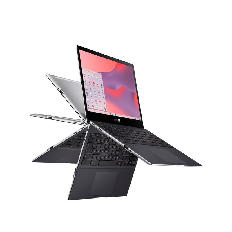 ASUS CM3200 Chromebook, 12" HD+ Touch 2-in-1, MediaTek 8192, 4GB RAM, 64GB eMMC, Chrome OS, Mineral Gray, CM3200FM1A-WS44T(Refurbished)