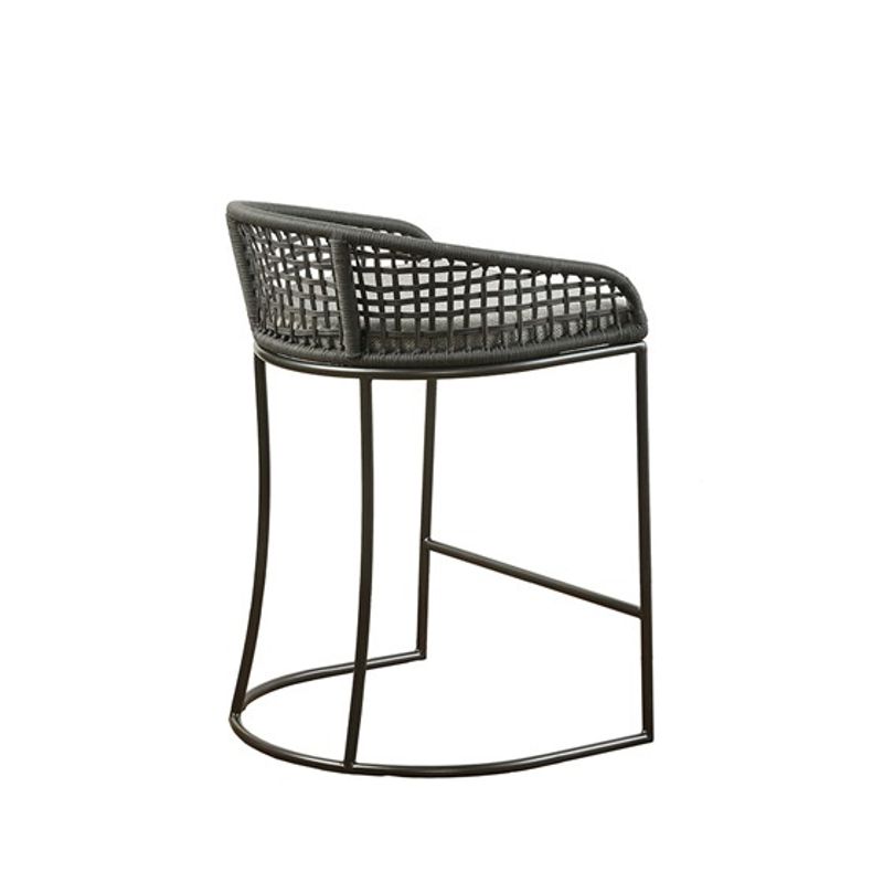 Dark Gray Hermosa Woven Counter Stool 25"