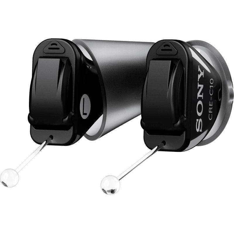 Sony - Discreet OTC Hearing Aids with replaceable batteries, Self-Fitting CRE-C10 - Black